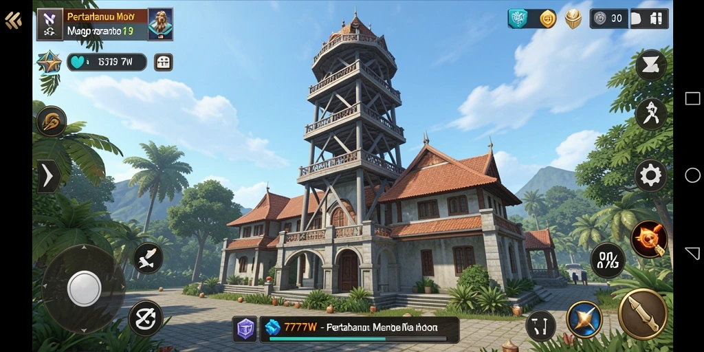 Gameplay Tower Defense yang seru dan menantang di 7777W.