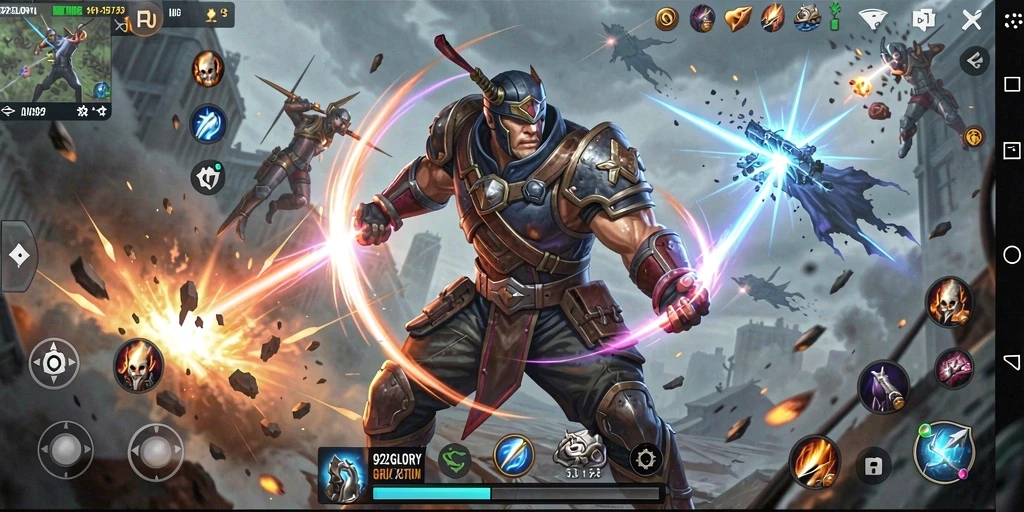 Tampilan gameplay <strong>92GLORY</strong> yang menarik dengan aksi pertarungan intens.