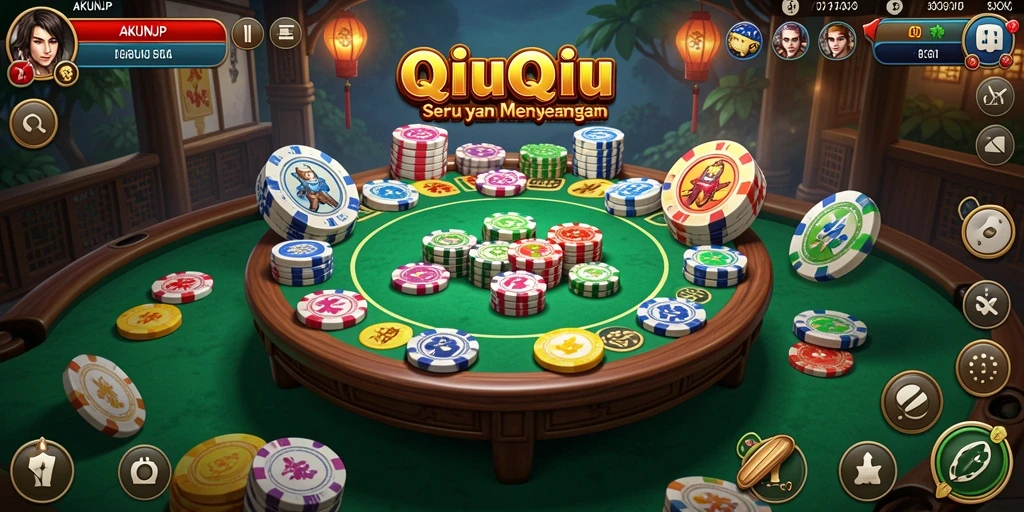 Tampilan gameplay QiuQiu yang seru dan menarik.