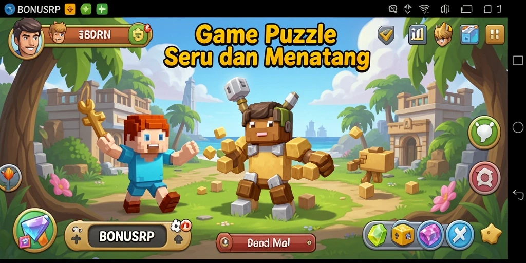 Screenshot dari permainan BONUSRP menampilkan gameplay teka-teki yang seru.