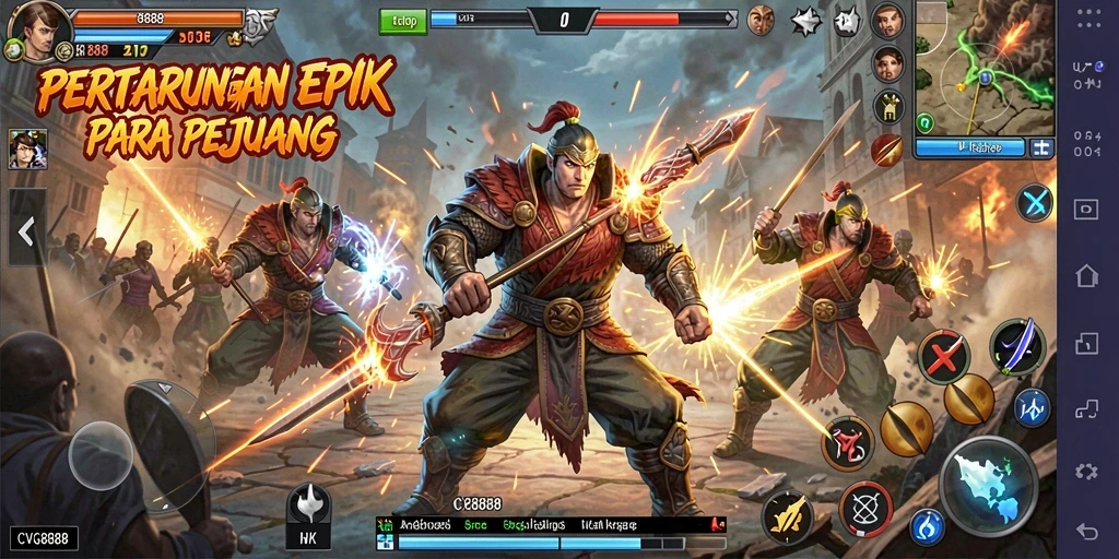 Tampilan gameplay seru dalam game Fighting CVG8888.