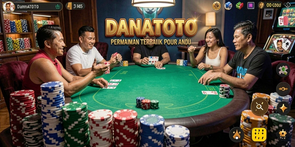Tampilan utama game Poker di DANATOTO yang menarik.