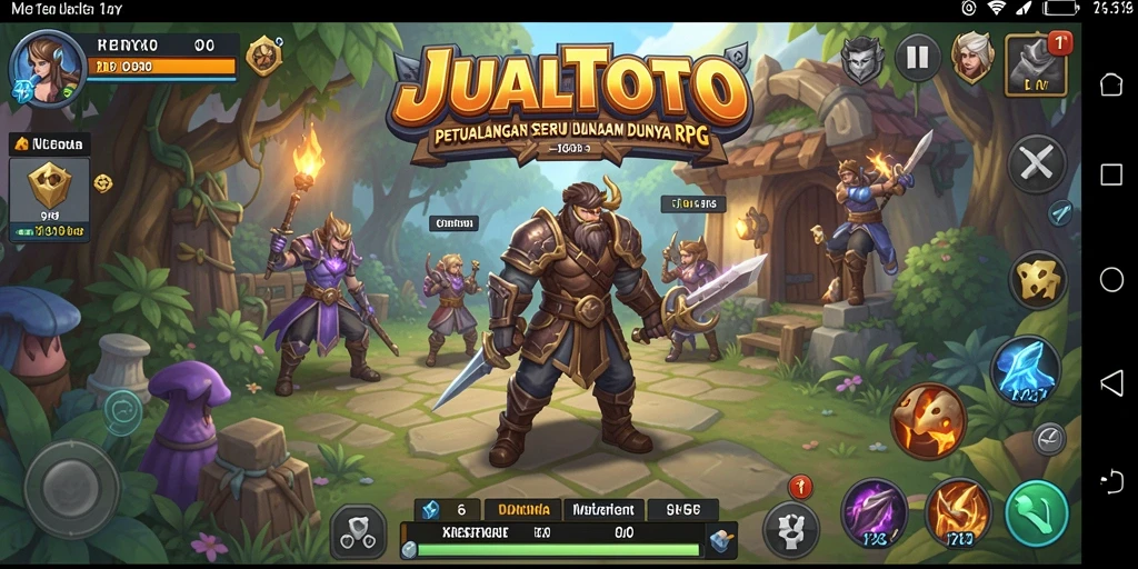Gameplay seru JUALTOTO dengan petualangan RPG yang mendebarkan.