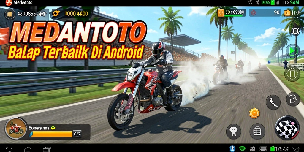 Tangkapan layar dari gameplay balap yang mendebarkan di MEDANTOTO.