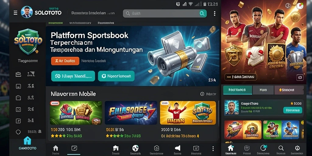 Tampilan gameplay SOLOTOTO dengan berbagai pilihan taruhan olahraga.
