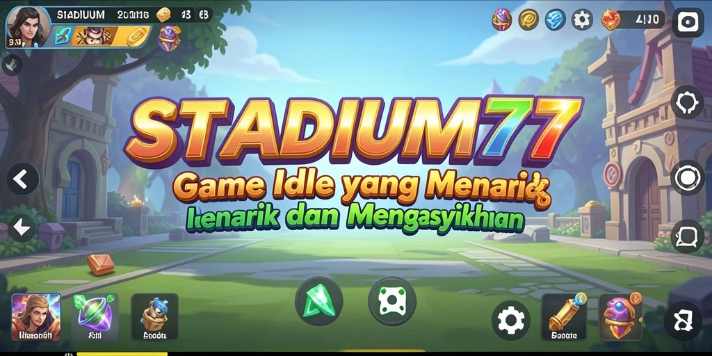 Screenshot utama STADIUM77 menampilkan pengalaman gameplay Idle yang asyik.