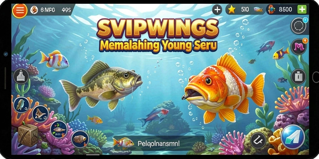 Tangkapan ikan besar di SVIPWINS saat gameplay memancing.